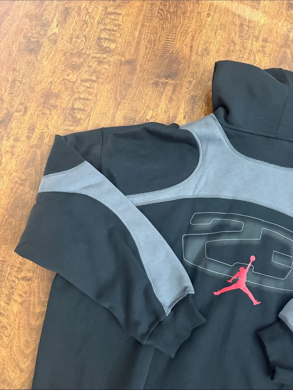 Jordan Black and Gray Full-Zip Hoodie